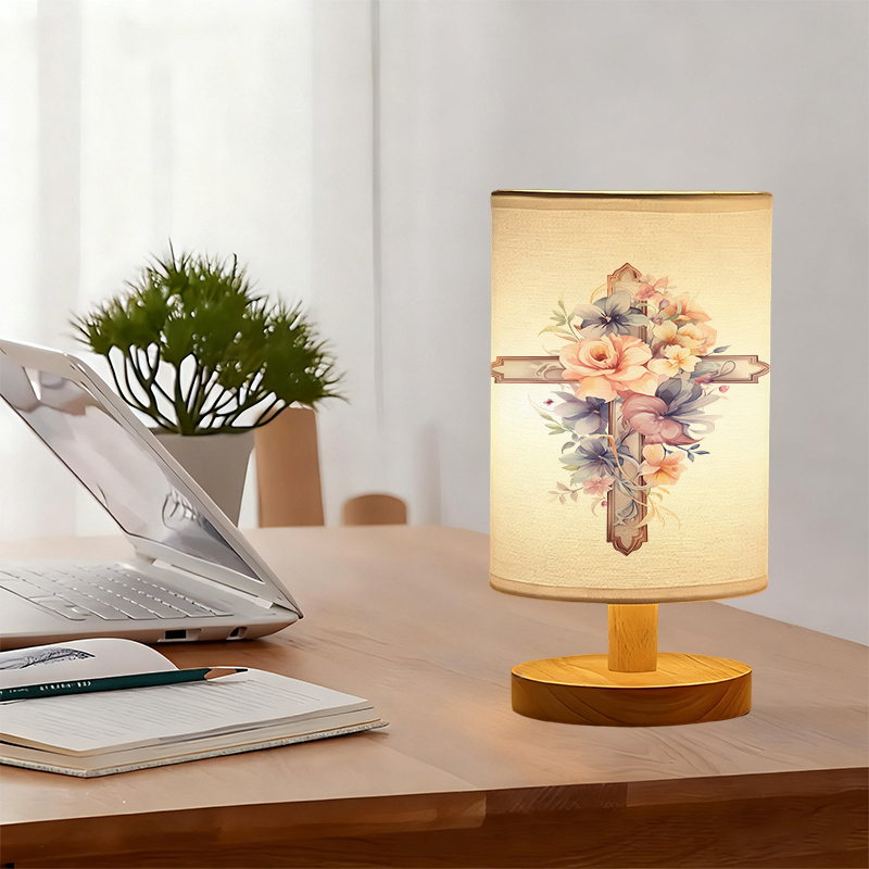 A Modern USB-powered Linen Lamp with a Unique Design and Exquisite Pattern