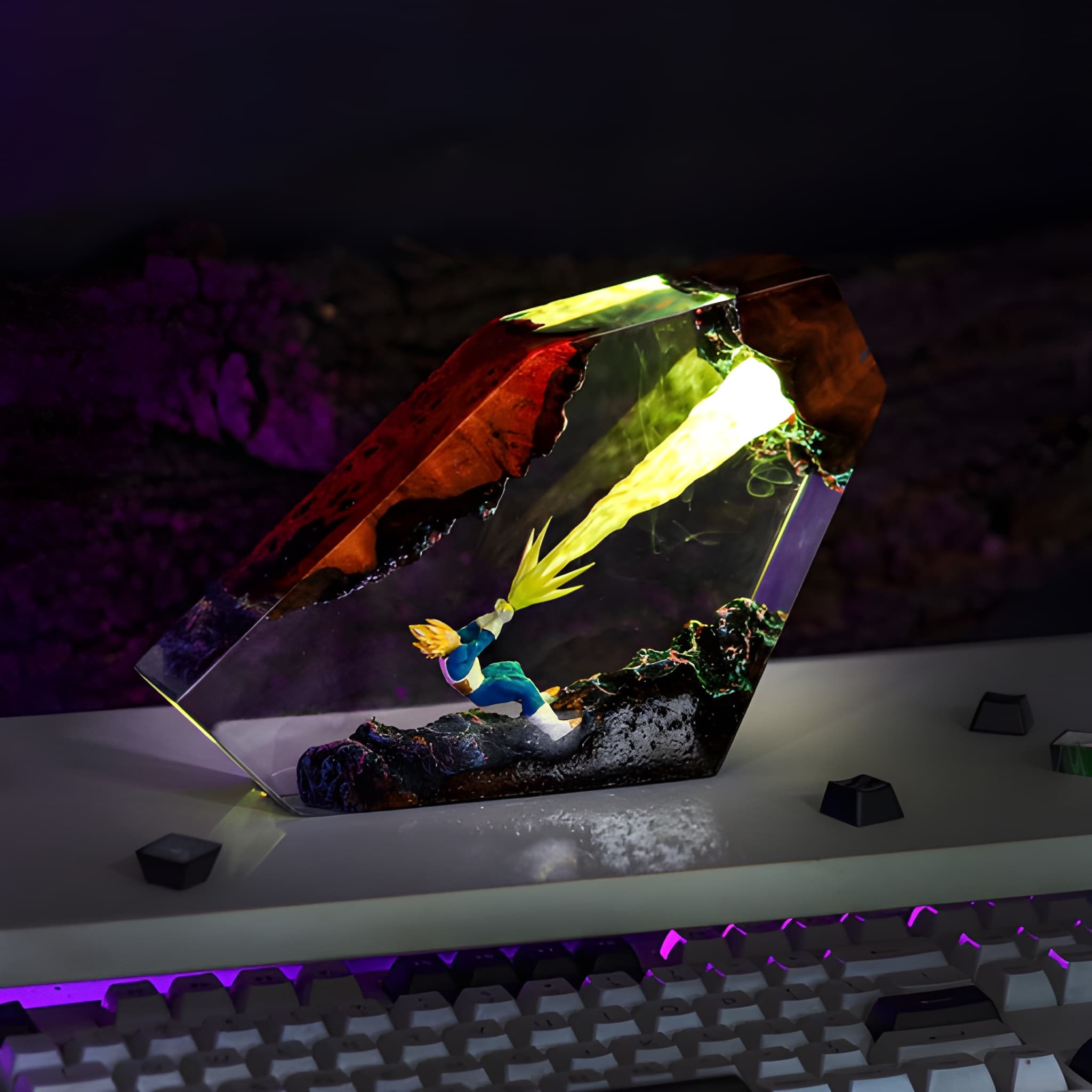 Fantasy Dragon Diorama Epoxy Resin Night Light