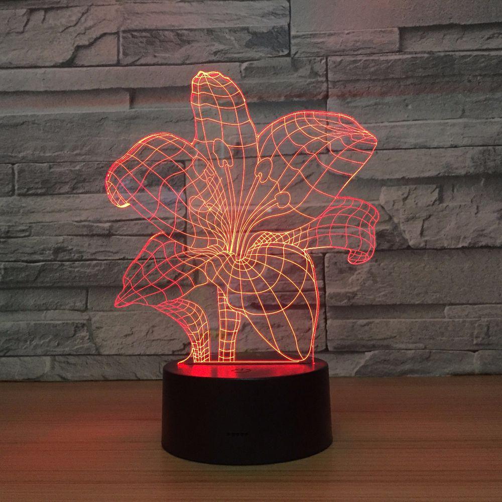 Abstract Flower LED Lamp-3D Optical Lamp