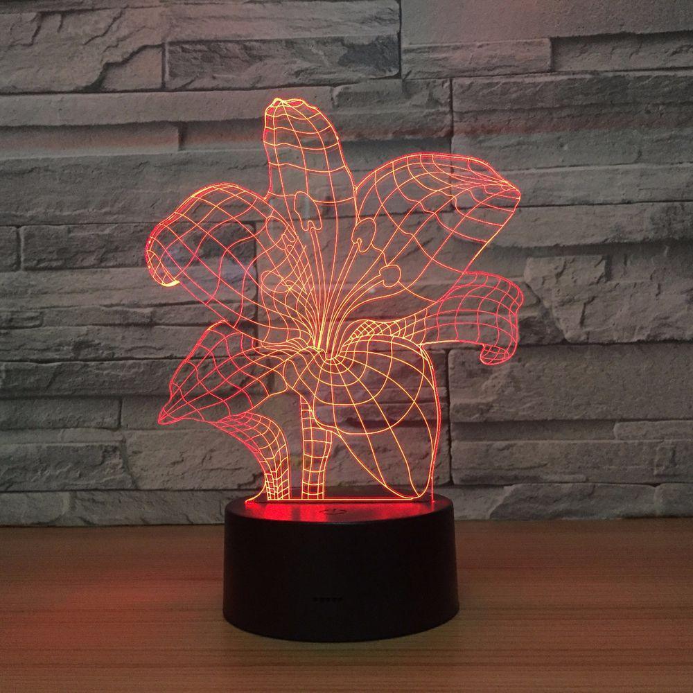 Abstract Flower LED Lamp-3D Optical Lamp
