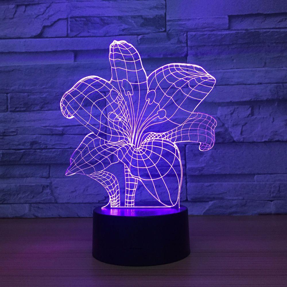Abstract Flower LED Lamp-3D Optical Lamp