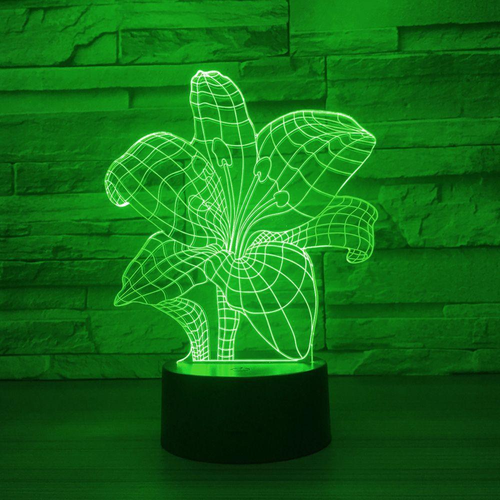 Abstract Flower LED Lamp-3D Optical Lamp