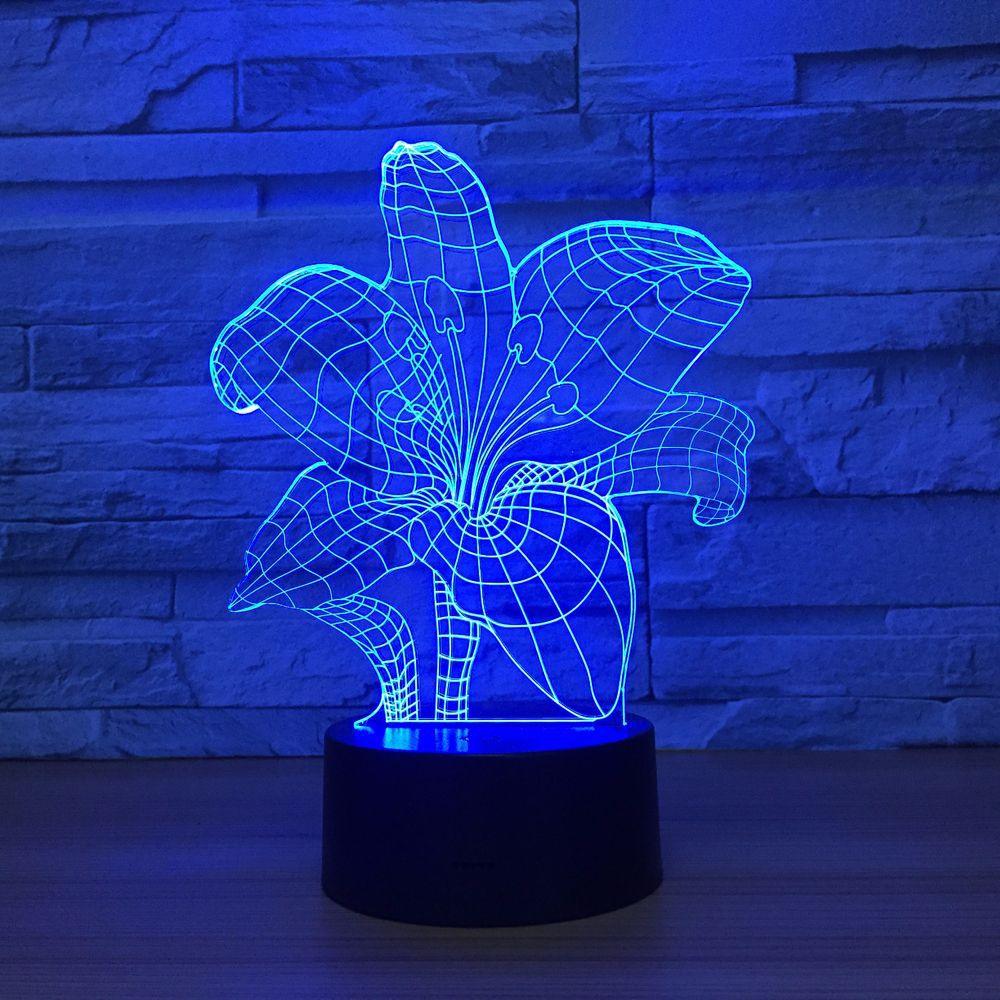Abstract Flower LED Lamp-3D Optical Lamp