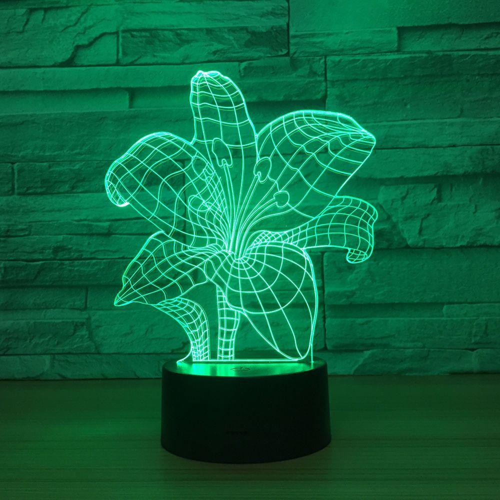 Abstract Flower LED Lamp-3D Optical Lamp