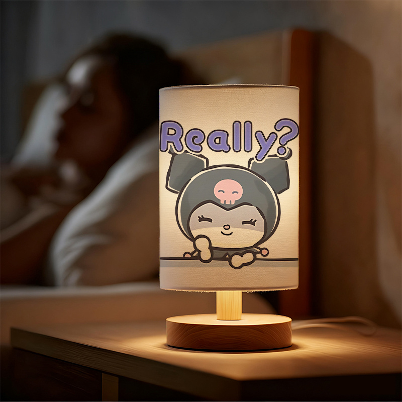 A modern Sanrio USb powered linen lamp with a creative design