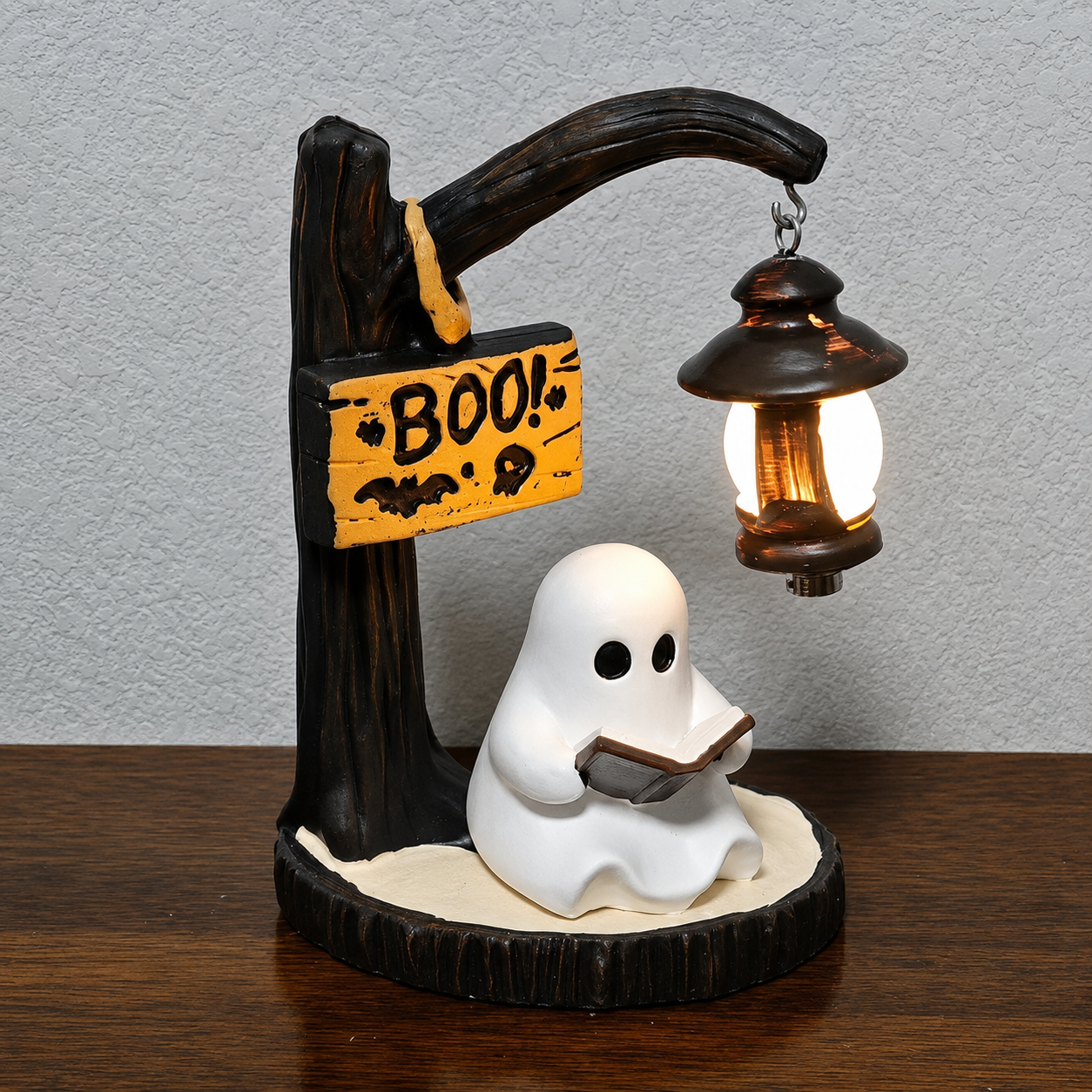 Retro Halloween Light Up Resin Ornament Lamp Decor With Switch