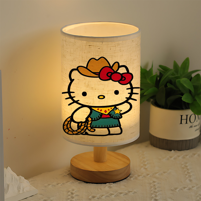 Hello Like Character USB Powered Bedside Lamp With Bow