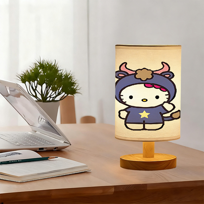 A modern Sanrio USB-powered linen lamp with a creative design
