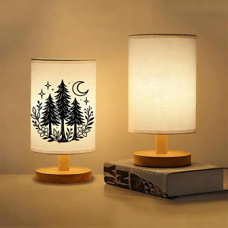 Modern USB Powered Linen Table Lamp