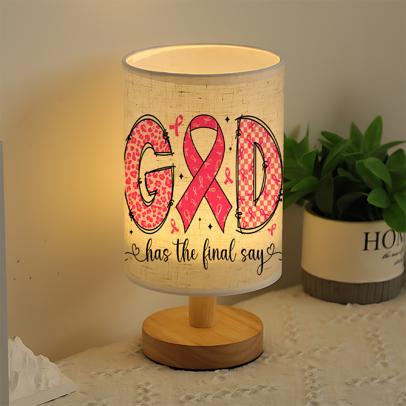 G & D Themed Modern USB Powered Linen Table Lamp