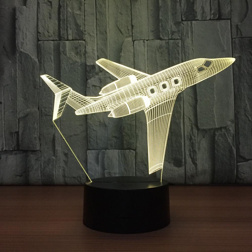 Airplane 3D Illusion Lamp Soar Into Style and Light-3D Optical Lamp
