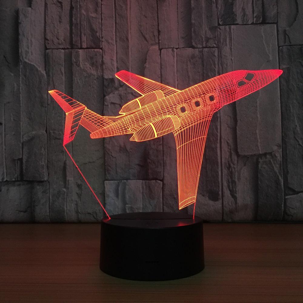 Airplane 3D Illusion Lamp Soar Into Style and Light-3D Optical Lamp
