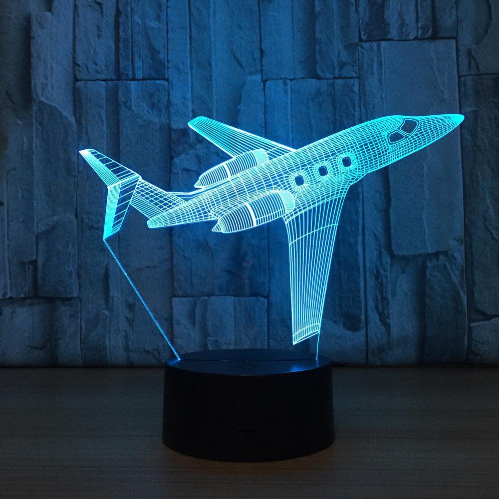 Airplane 3D Illusion Lamp Soar Into Style and Light-3D Optical Lamp