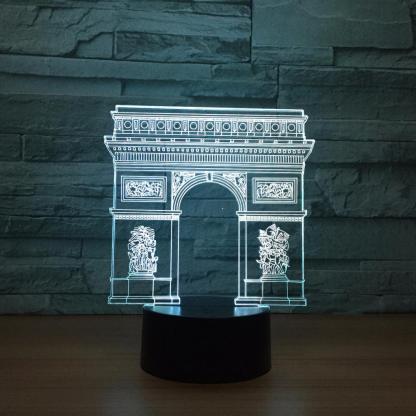 Arch of Triumph 3D Optical Illusion Lamp - 3D Optical Lamp