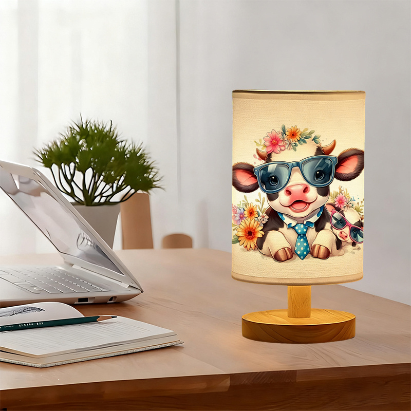 A modern USB-powered linen lamp with a unique design