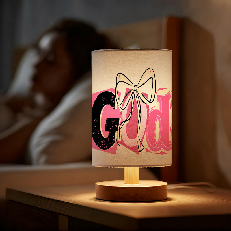 A Modern USB Powered Linen Table Lamp