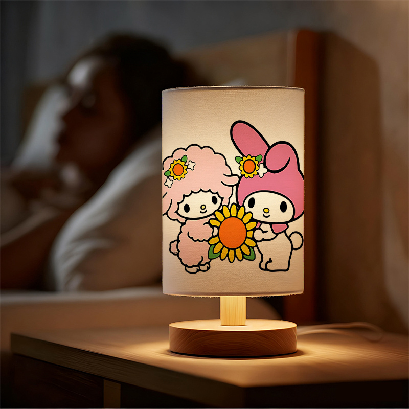 A modern Sanrio USB-powered linen lamp with a creative design