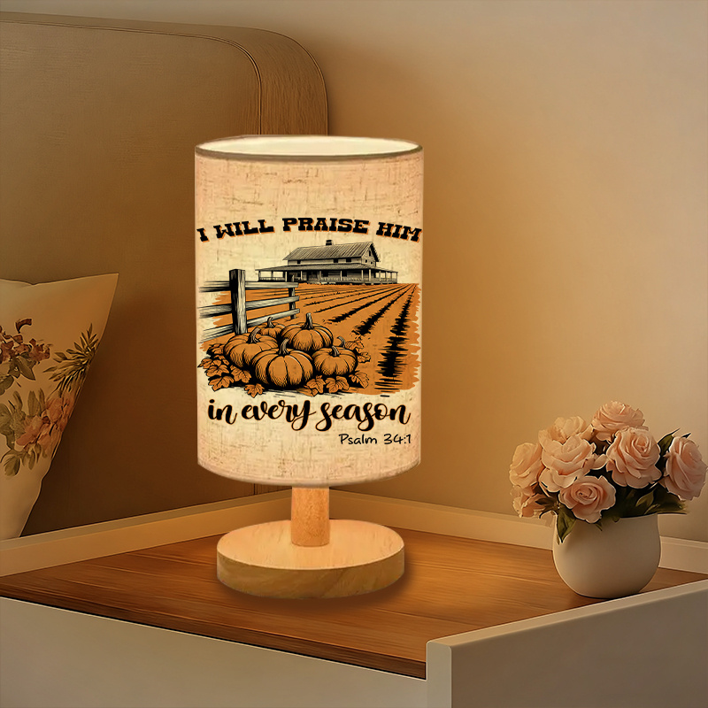 A Modern USB powered Linen Lamp with a Unique Design and Exquisite Patterns