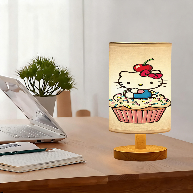 Modern Sanrio USB powered linen lamp featuring Sanrio patterns