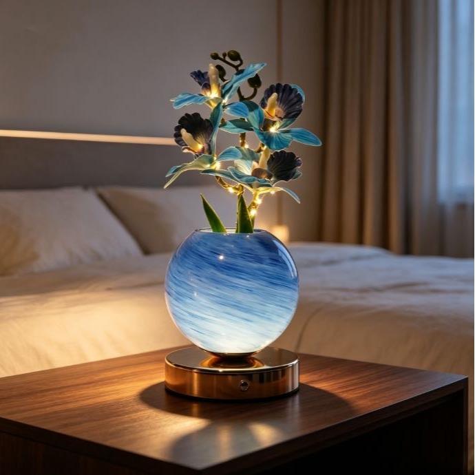 Decorative Tulip Flower Planet Pot Table Lamp