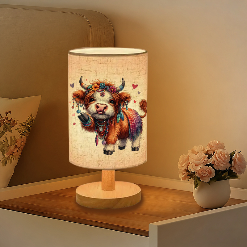 Modern USB Powered Linen Lamp with Unique Design and Exquisite Patterns