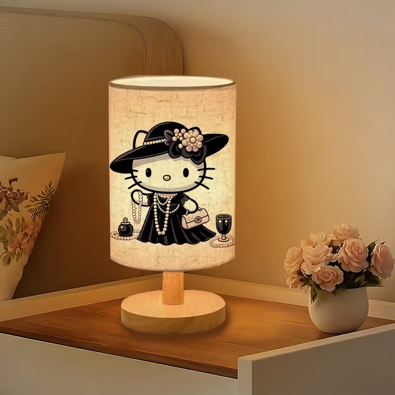 Kitty Night Themed USB Powered Bedside Lamp