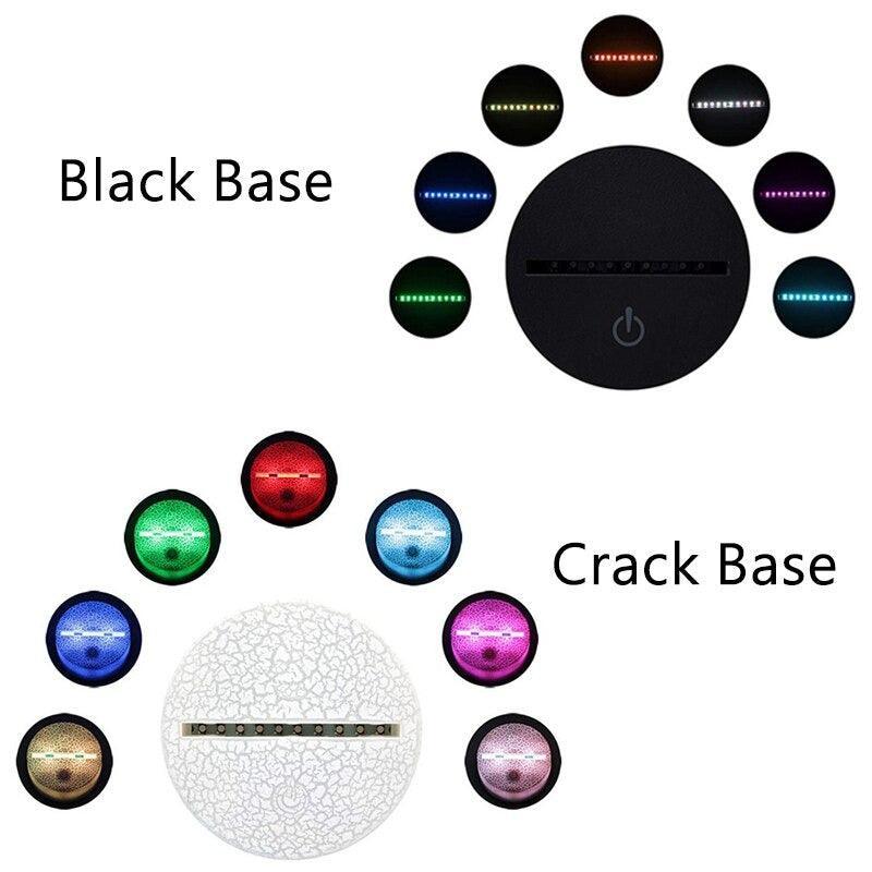 3D Night Light Table Lamp - 3D Optical Lamp