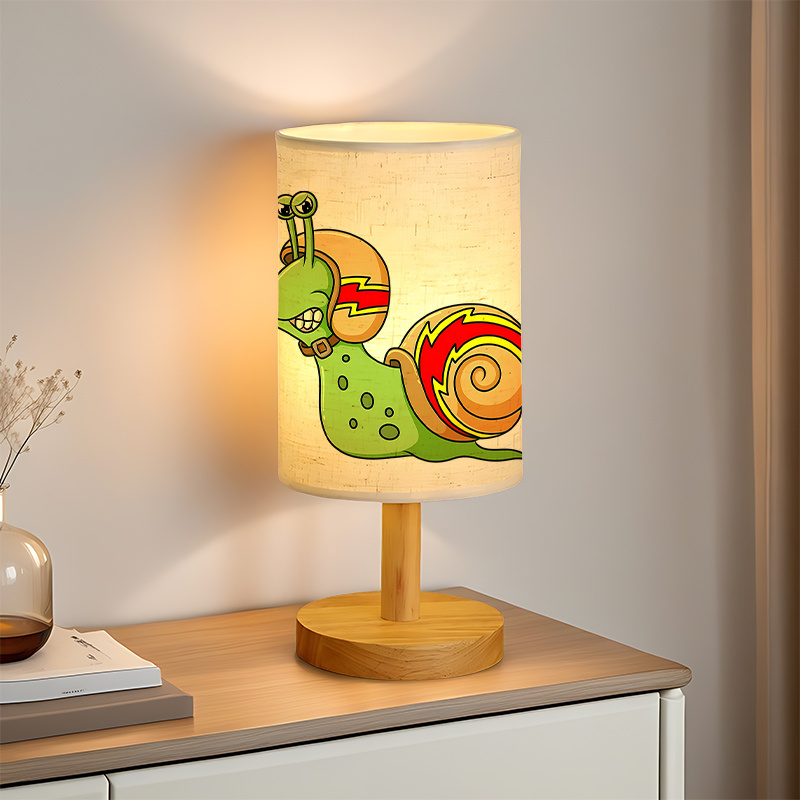 USB-powered Linen Table Lamp Bedroom