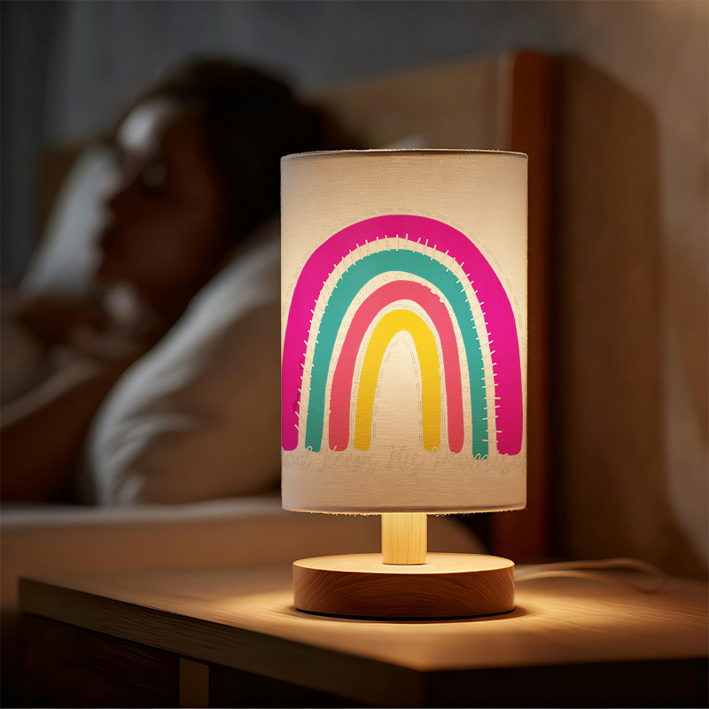 Table Lamp With Rainbow Arch Design 