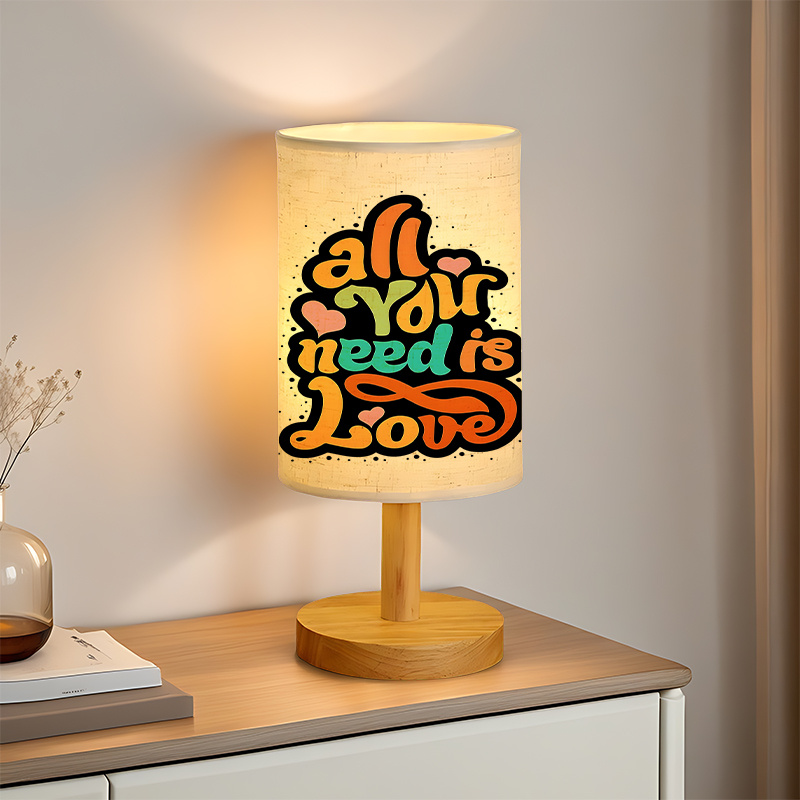 A Modern USB Powered Linen Table Lamp