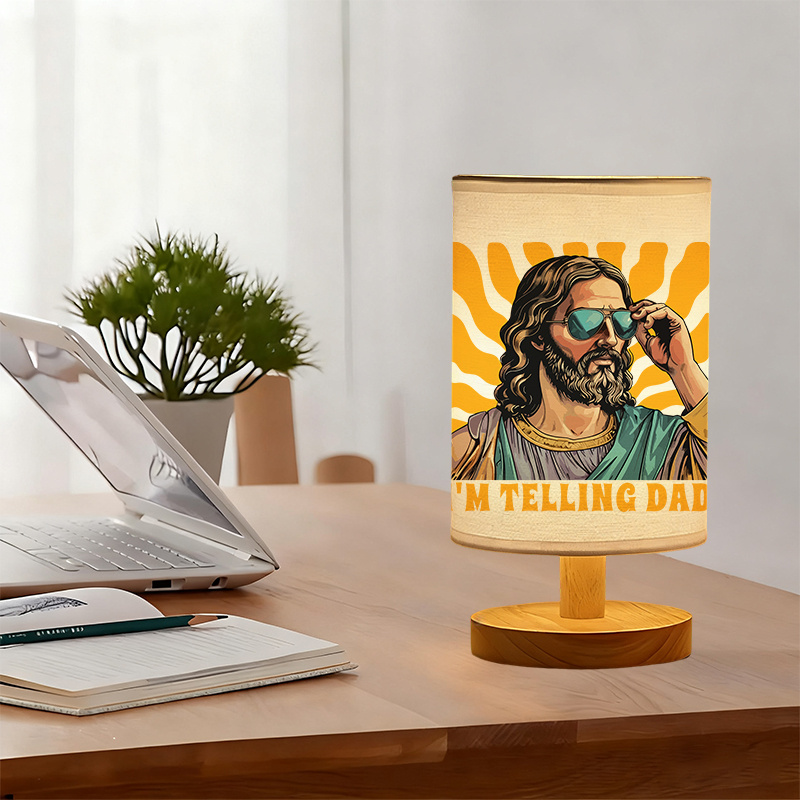 A Modern USB powered Linen Lamp with a Unique Design and Exquisite Patterns