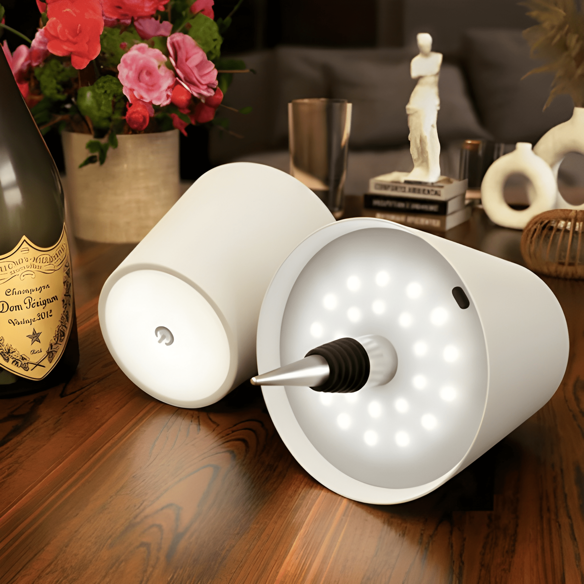 Wireless Rechargeable Bottle Top LED Lamp