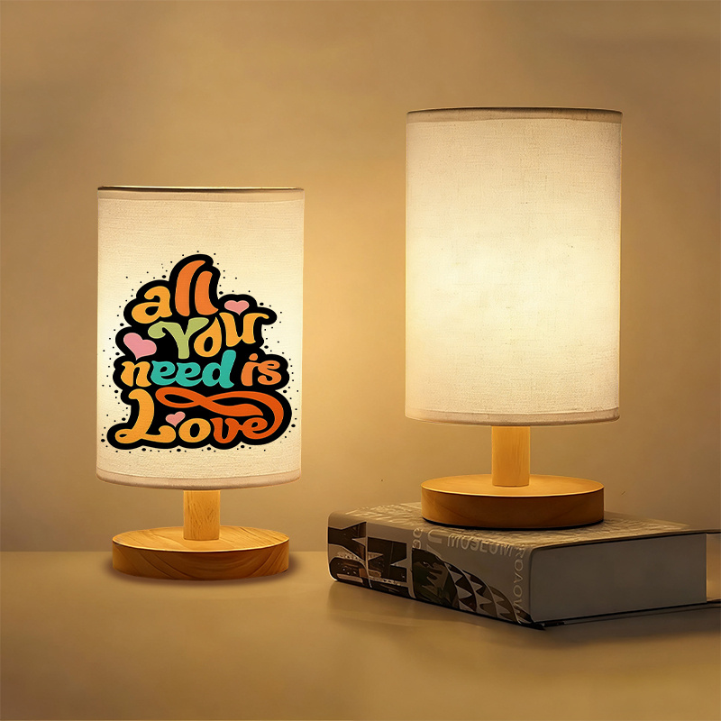 A Modern USB Powered Linen Table Lamp