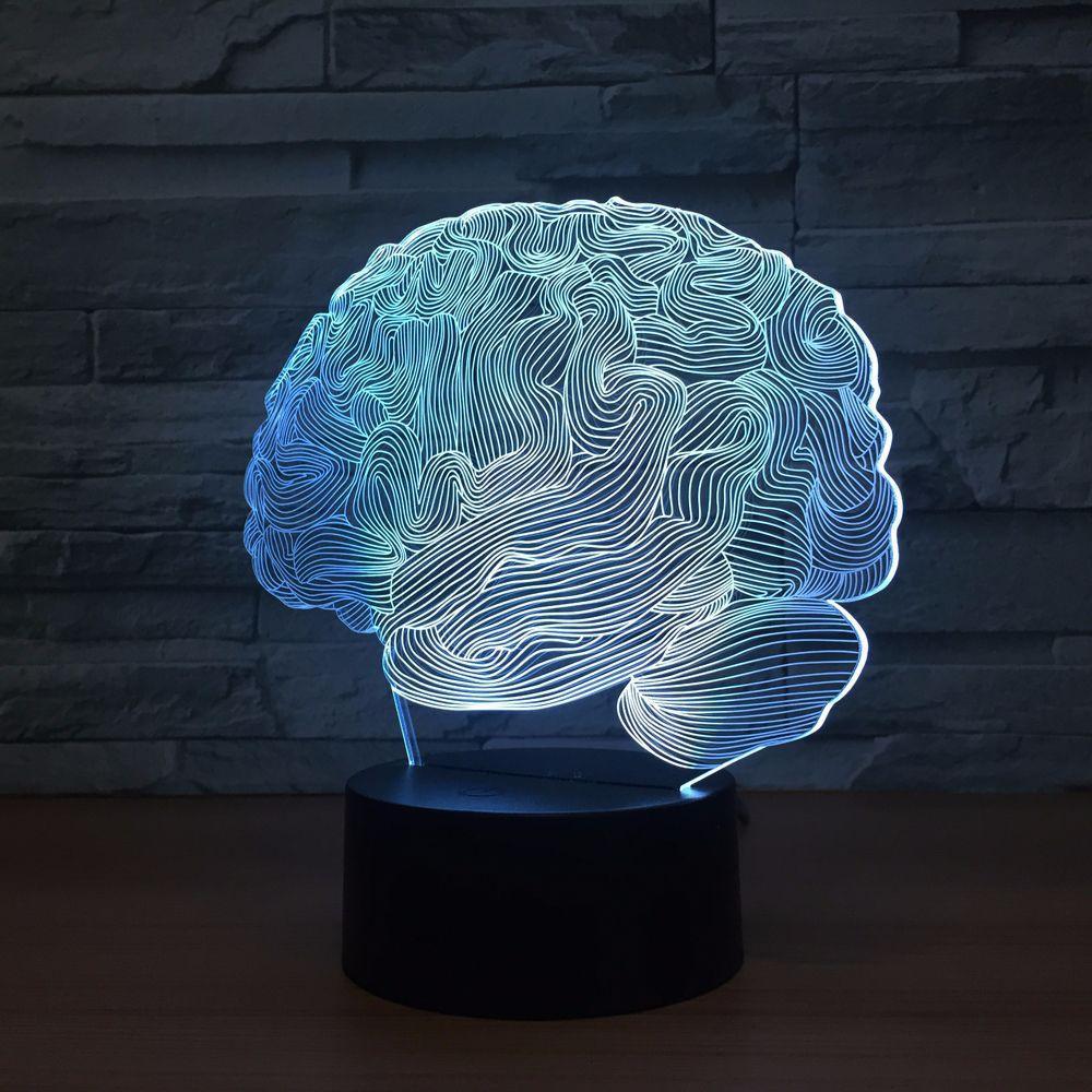 Human Brain 3D Optical Illusion Lamp - 3D Optical Lamp
