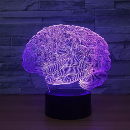 Human Brain 3D Optical Illusion Lamp - 3D Optical Lamp