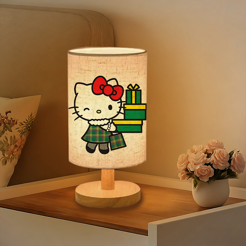 modern Sanrio USB-powered linen lamp with a creative design