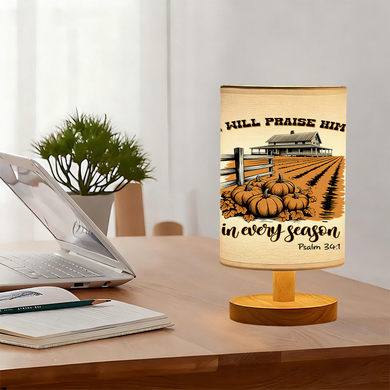 A Modern USB powered Linen Lamp with a Unique Design and Exquisite Patterns