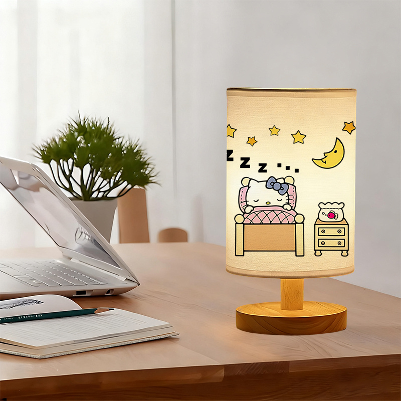 A modern Sanrio USB-powered linen lamp with a creative design