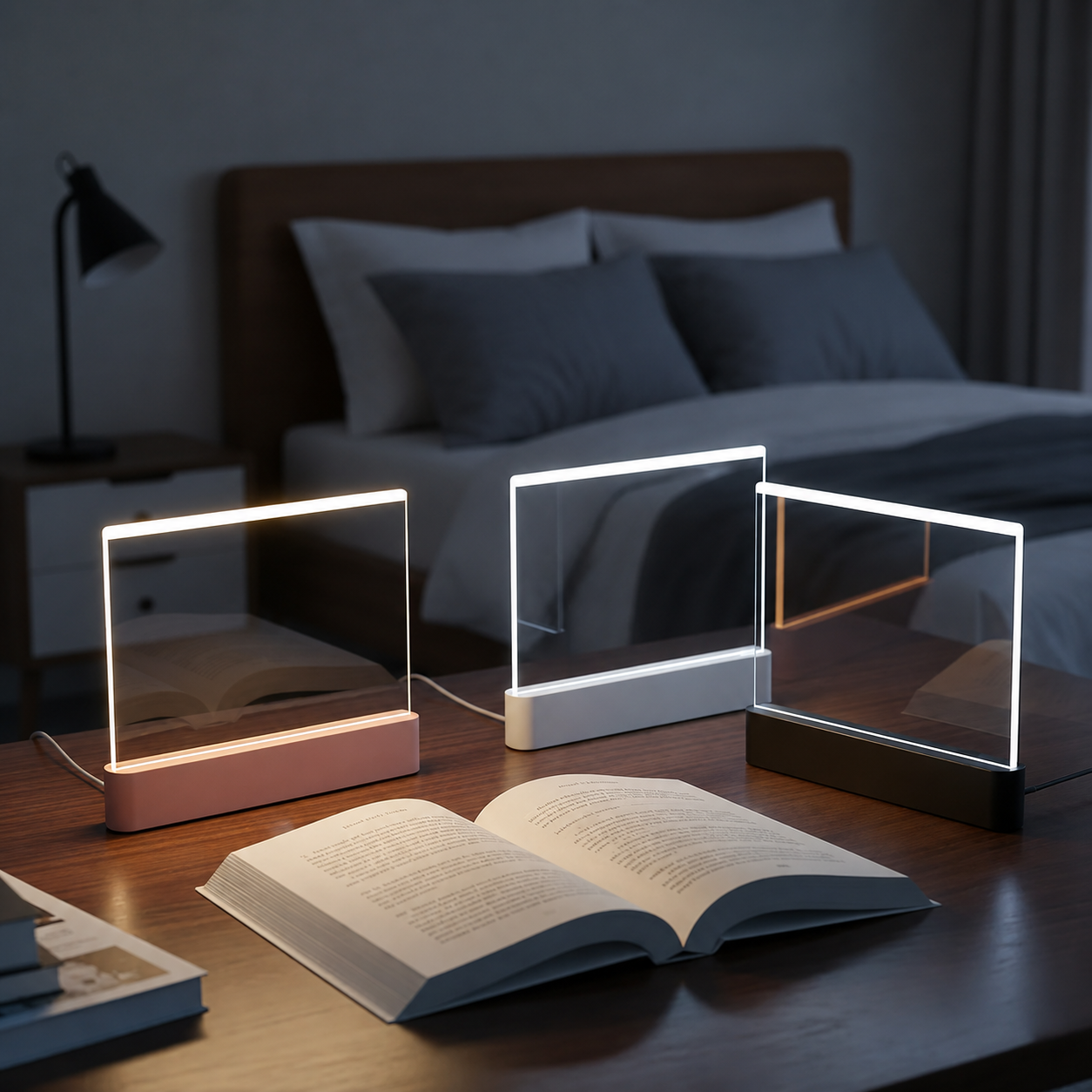 Smart Rechargeable Flat Led Reading Light Lamp