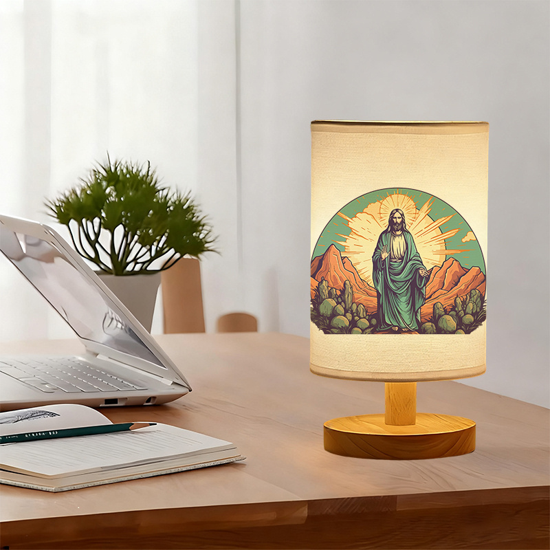 A Modern USB powered Linen Lamp with Unique Design and Exquisite Patterns