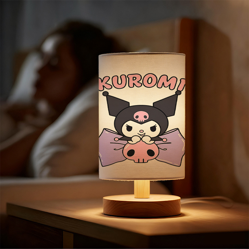 Kuromi Modern Bedside Lamp USB Powered Anime Night Light With Soft Glow