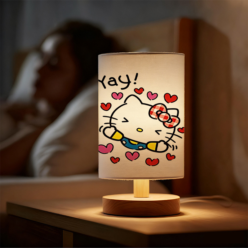 A modern Sanrio USB-powered linen lamp with a creative design