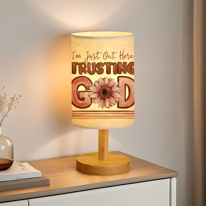 A Modern USB-powered Linen Lamp with a Unique Design and Exquisite Pattern