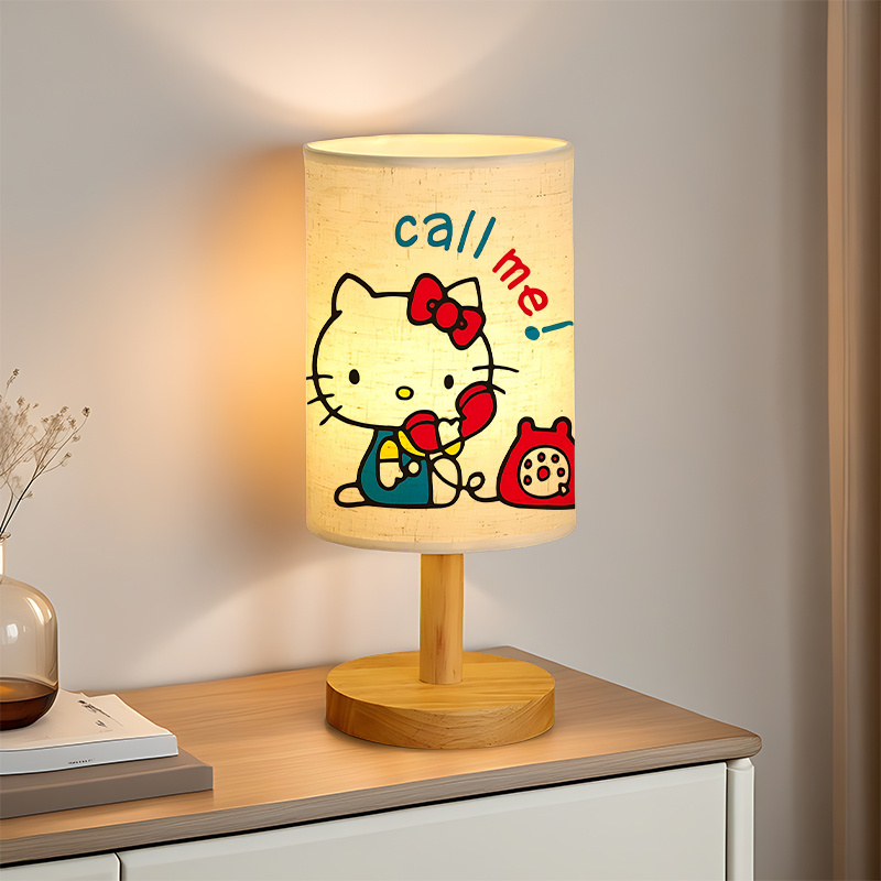 Modern Sanrio USB powered linen lamp with a creative design