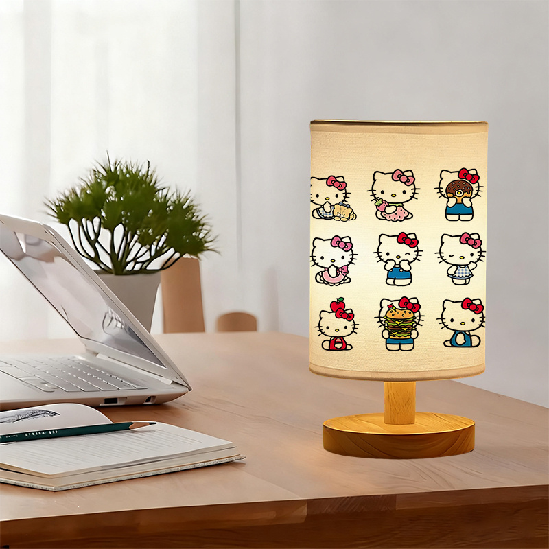 A modern Sanrio USB-powered linen lamp with a creative design