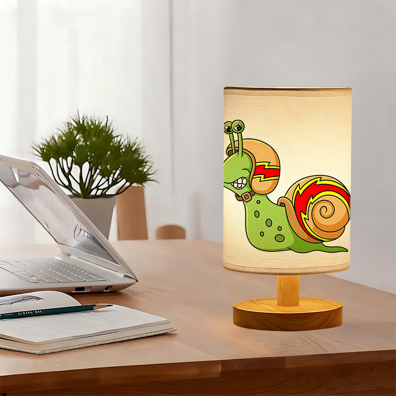 USB-powered Linen Table Lamp Bedroom