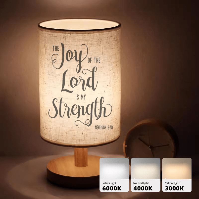 Printed Ambiance Bedside Lamp, Nordic Wooden Color Table Lamp