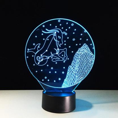 Capricorn Horoscope 3D Optical Illusion Lamp - 3D Optical Lamp