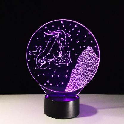 Capricorn Horoscope 3D Optical Illusion Lamp - 3D Optical Lamp