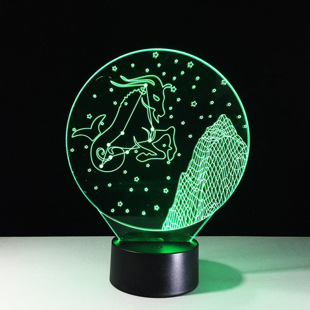 Capricorn Horoscope 3D Optical Illusion Lamp - 3D Optical Lamp